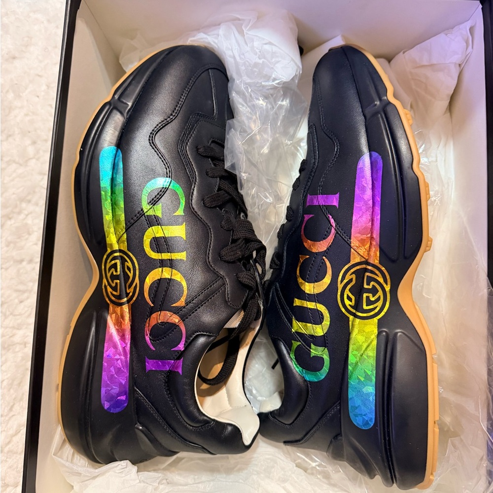 Gucci Python Trainers Sneakers Size 10 US